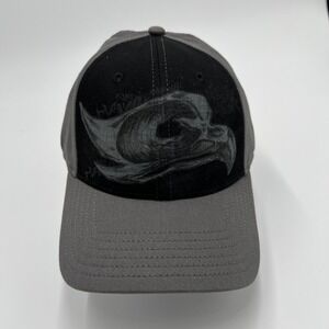 Tony Hawk A-Flex Baseball Cap Black Grey Eagle Graphic Hat S/M New With Tags